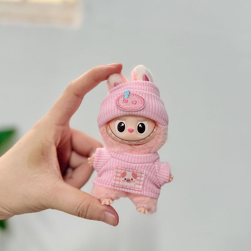 Mini Version 4.0 Vinyl Face Plush Blind Box Doll Clothes Christmas Set Small Nose Gaga Heart Bottom Password