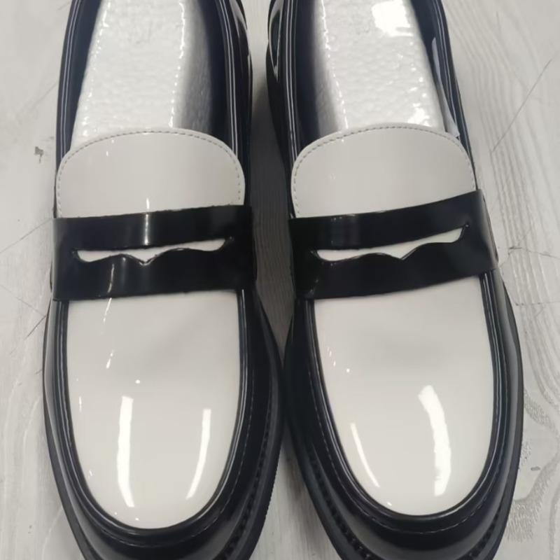 Spring New Casual Lazy One-pedal Design Loafers British Style Retro Classic Shoes Derby Shoes