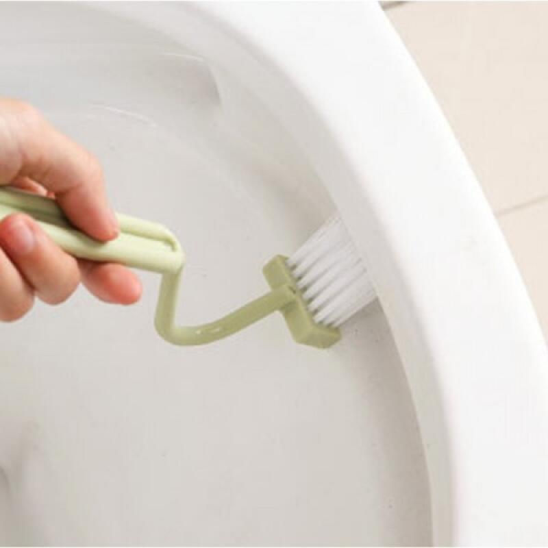 Toilet crevice cleaning brush