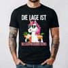 Lustiges T-Shirt Die Lage Ist Besäufniserregend Baumwolle Lässig Neuankömmling Atmungsaktiv für Herren Damen Party Pferdemuster Gedrucktes T-Shirt