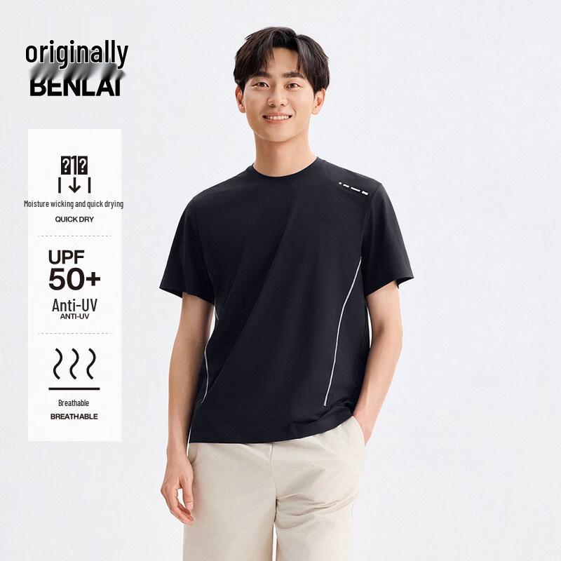 

BENLAI Men s Quick-Dry Sun Protection Crew Neck Sport T-Shirt XL