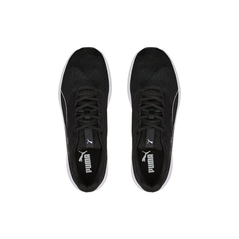 PUMA Transport Unisex Round Toe Lace Up Cushioned Anti Slip Wear Resistant Breathable Lightweight Low Top Casual Running Shoes Black White 377028-01
