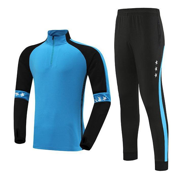Children's Primary School Football Training Set – Half-Zip Jacket & Long-Sleeve Pants for Autumn/Winter Sports