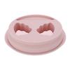 Silicone Dual Nail Soaking Bowl Nail Polish Dip Powder Remover Manicure Bowl with Tool Slot Pink