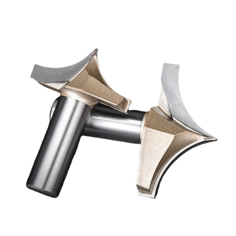 Professionelles 1/2" Schaft Wolframstahl Spitzschnitzmesser & 1/4" Schaft Trimmer Fräser für Holzbearbeitung