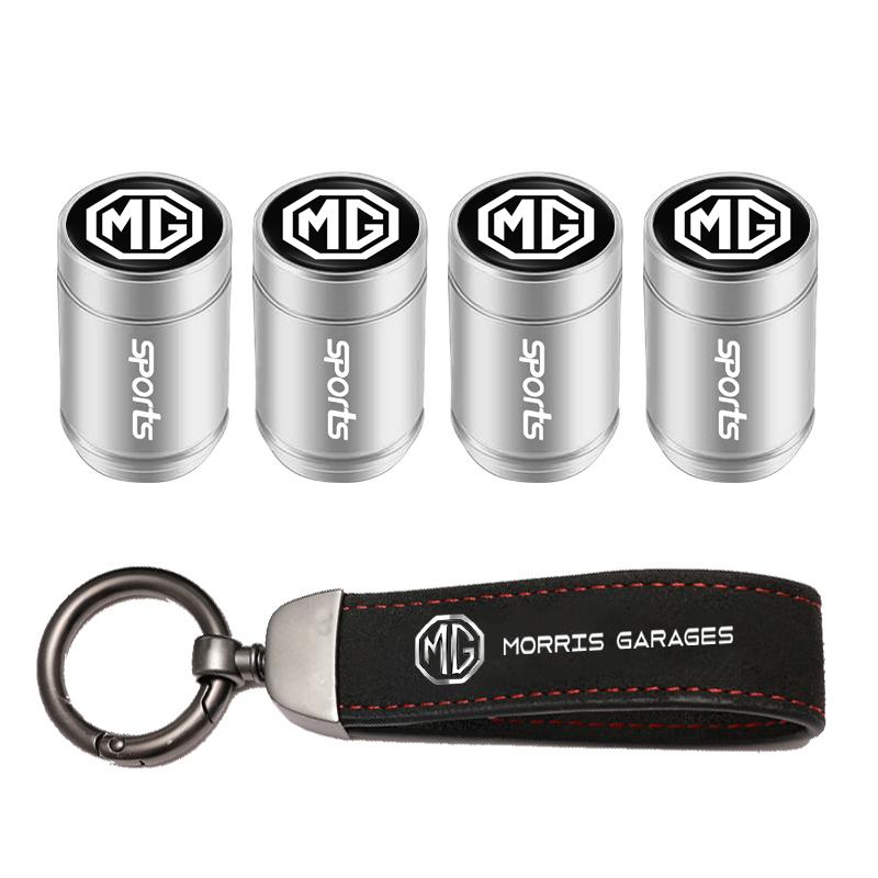 Auto Reifen Felgen Ventilkappen Abdeckung Wildleder Auto Schlüsselanhänger Ring Schlüsselanhänger Für Morris Garages MG ZS 5 7 6 Cyberster MG4 EV ES5 HS ONE GT