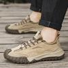 Breathable Men's Flat Shoes New Outdoor Lightweight Walking Sports Shoes Anti Slip Fashionable Casual Labor Protection Shoes