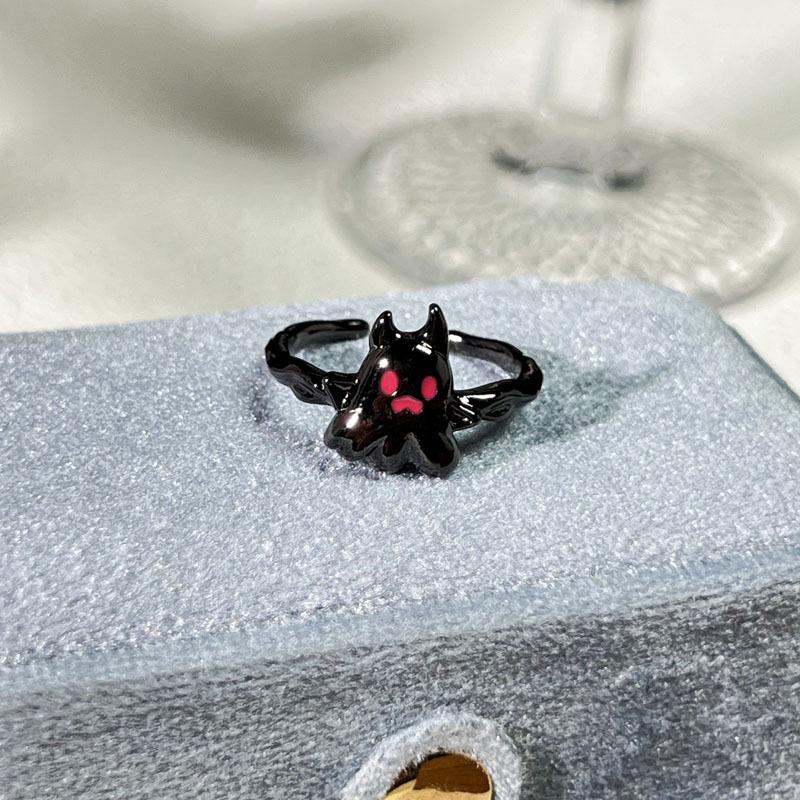 Halloween Themed Dark Vibe Ghost Spider Personality Ring Genderless Punk Niche Trendy Cool Ring