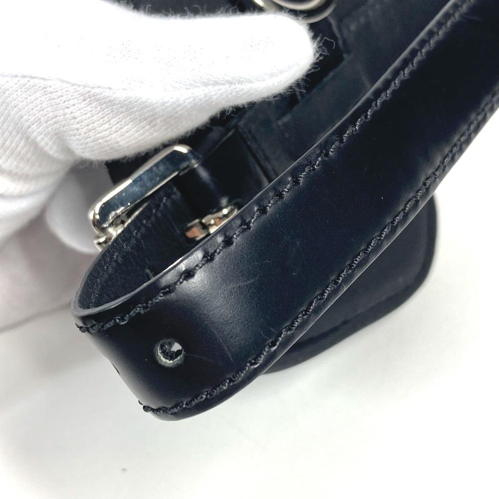 PRADA triangle logo plate Mini multi-pouch with belt Pouch Leather / Nylon Black