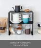 Yamazaki Jitsugyo Kitchen Steel Rack Black Tower Kitchen Rack Stacking 3790 U-shaped Approx. W30.5XD14XH14cm