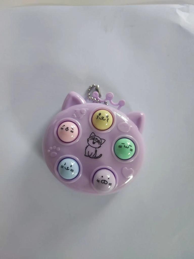 NEW Kawaii Fidget Toys Whack a Mole Keychain Simple Dimple Fidget Board Portable Antistress Decompression Toys for Children
