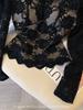 High-Grade Velvet Korean Style Lace Slimming Warm Autumn/Winter Top
