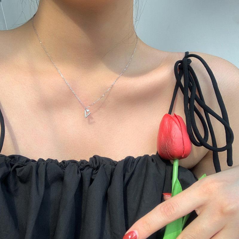 Geometric Pendant Necklace With Large And Small Squares