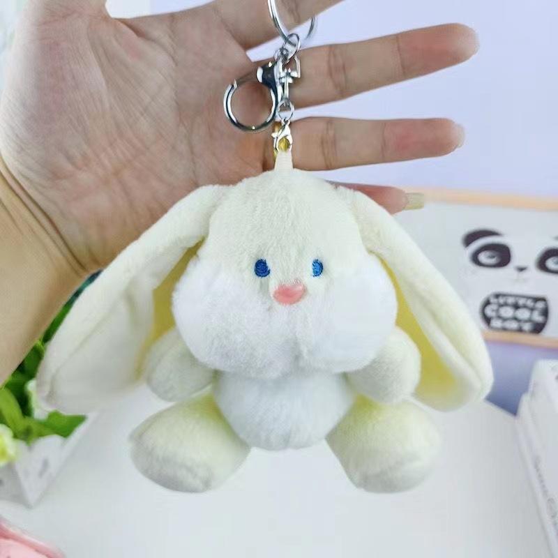 

Charming Keychain Rabbit Colorful Plush Toy 15cm Backpack Decoration For Kids And Adults жёлтый