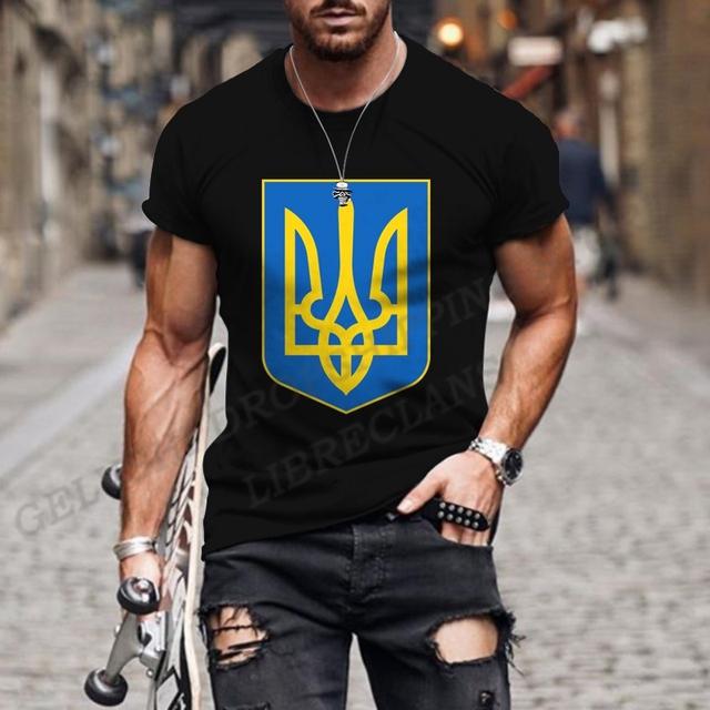 

Футболка з 3d принтом з прапором України Чоловіки Жіночі Модні футболки Топи Дитячі хіп-хоп футболки Літні чоловічі футболки Оверсайз Топи унісекс 3XL
