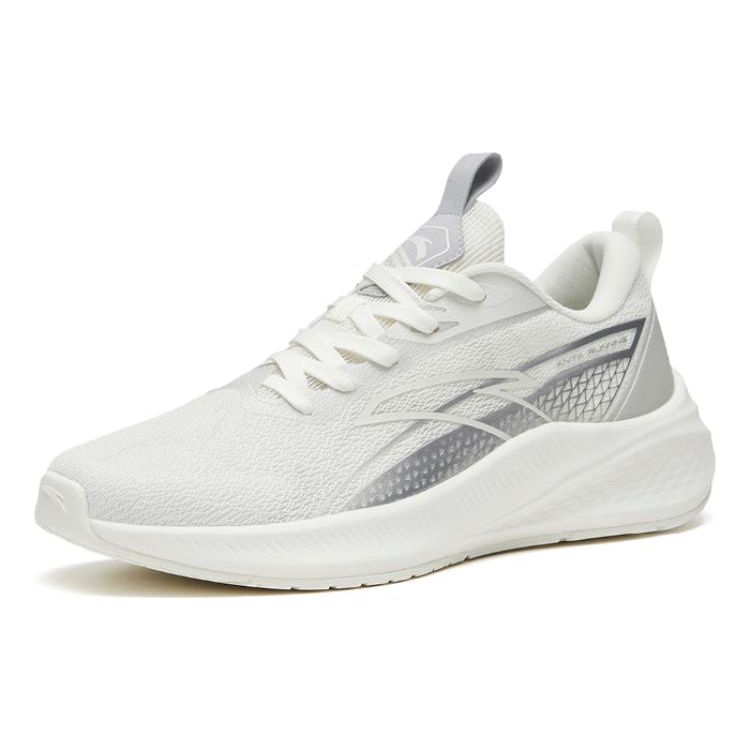 Anta Running Series Asphalt 99 Non-Slip Durable Low-Top Running Shoes Men Sneakers Silver White 912325519-1
