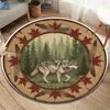 Stumpanimals Round Area Rug,Carpet Rug for Living Room Bedroom Sofa Playroom Decor,Non slip Floor Mat
