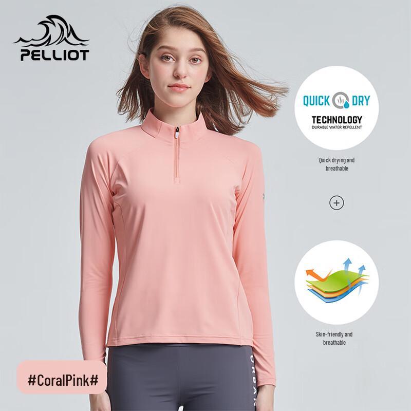 Pelliot Women s Outdoor Quick-Dry Long Sleeve Stand Collar Sport Top XXL