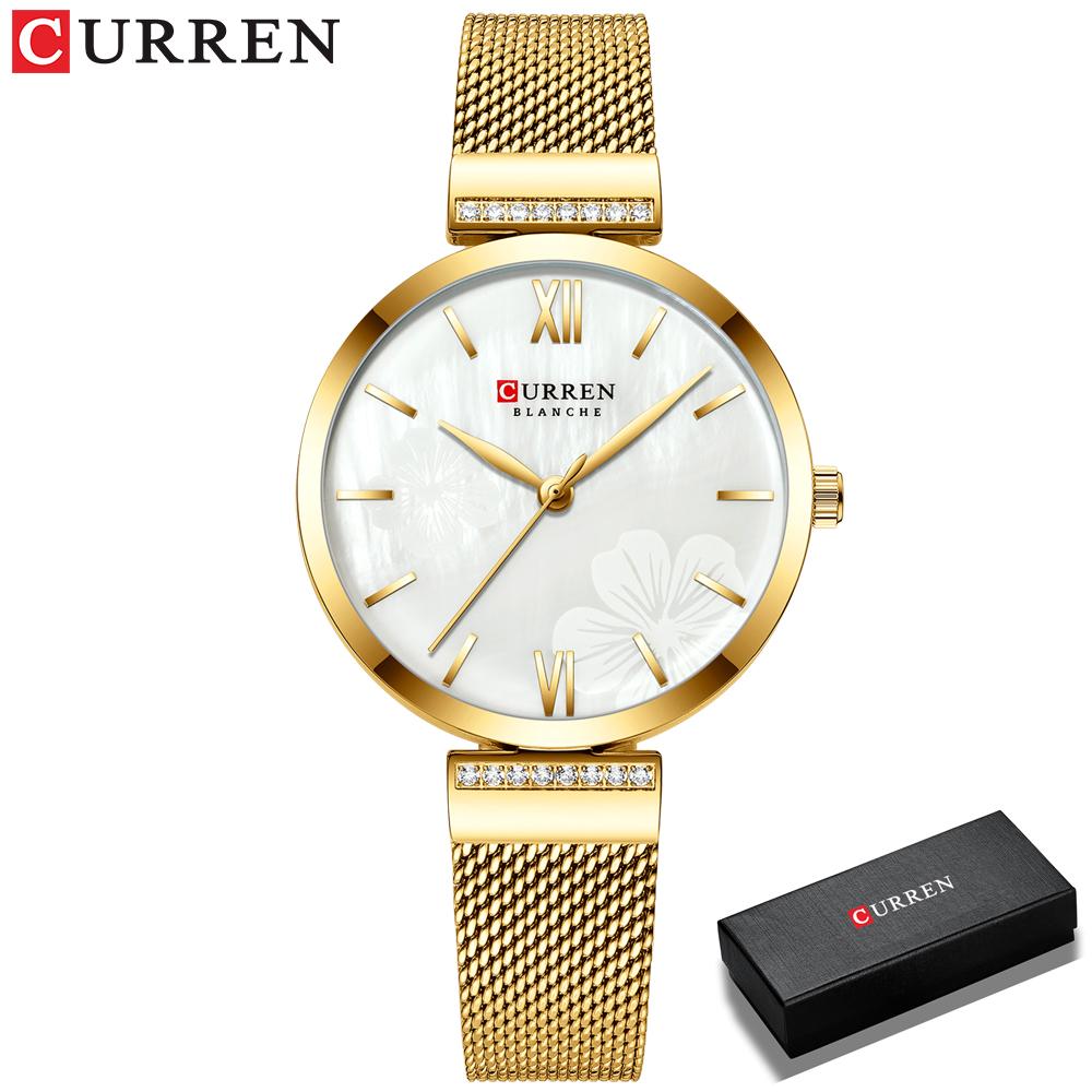 New CURREN Women Watch Waterproof Silver Ladies Wristwatch Top Brand Female Wrist Watches Girl Clock Relogio Feminin