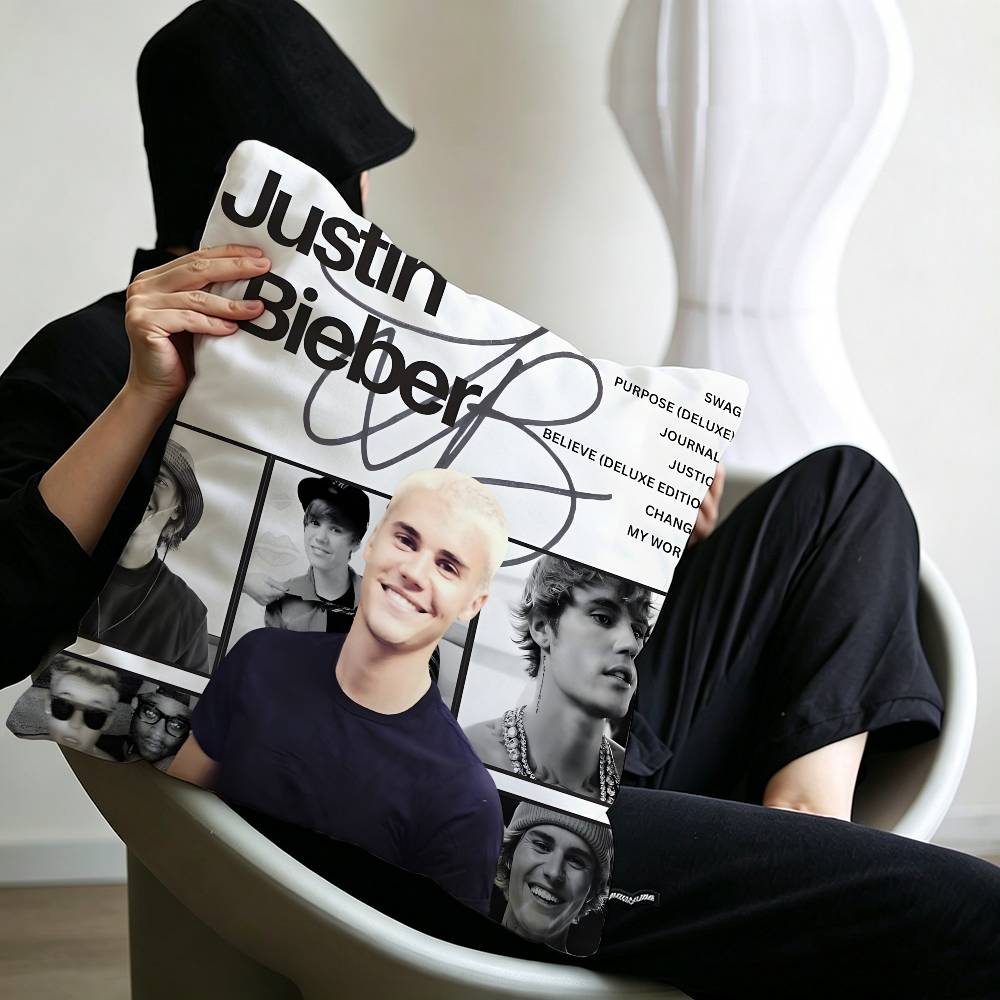Singer J-Justin B-Bieber Pillowcase toon Gift Cushion Cover Bedroom Home Sofa Chair Seat Decor pillow case