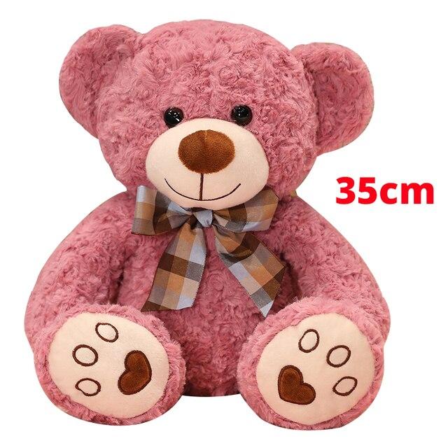 25/35 cm Kawaii Teddybär Plüsch Kissen Spielzeug Schöne Schleife - Knoten Bären Spielzeug Gefüllte Weiche Tier Puppen Kinder Mädchen Weihnachten Valentinstag Geschenk