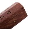 Handmade Wooden Incense Burner Inlay Work Cone Ash Holder Hollow Out Aromatic Incense Stand for Meditation Spirituality