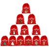 Pack Of 12 Soft Plush Christmas Gift Bags For Holiday Celebration And Party Favors, Drawstring Pouches In Festival