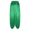 Women Belly Dance Pants Loose Fit Elastic Waistband Satin Bloomers Stage Performance Trousers