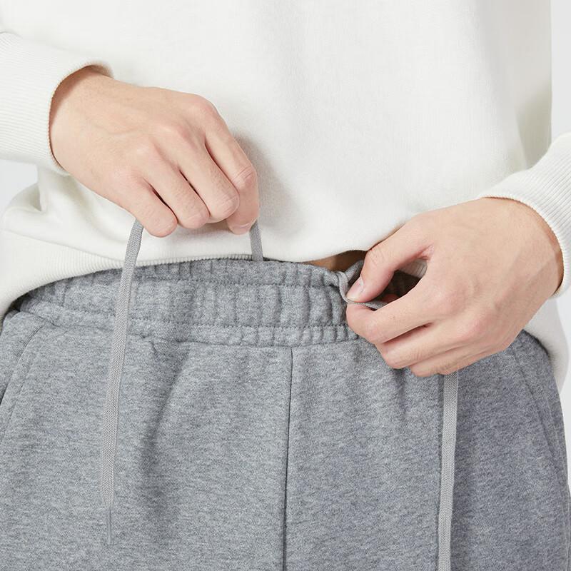 PUMA Solid Color Logo Joggers Men Bottoms Gray 846385-03