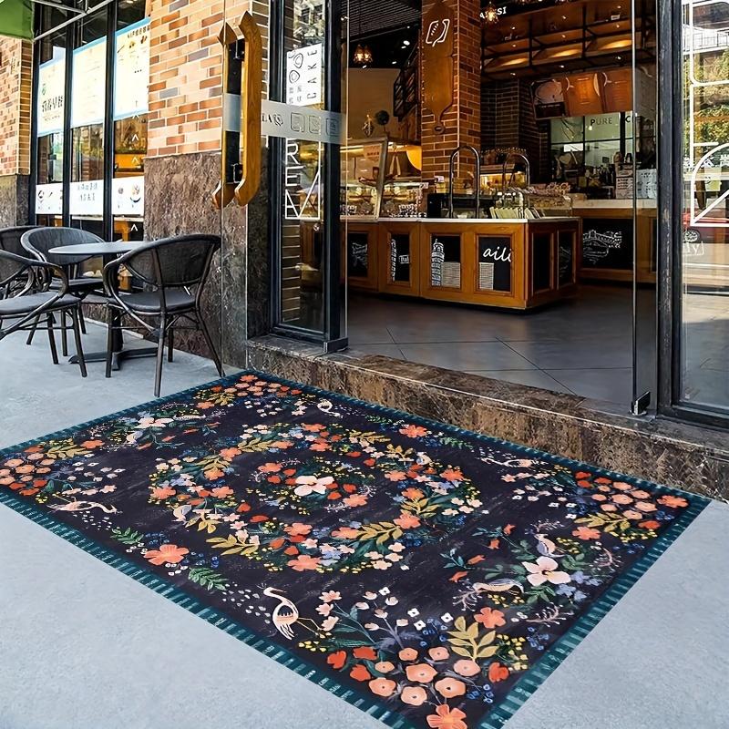 

Distressed Dark Print Pattern Carpet Bohemian Tribal Carpets Persian Floor Mat Entrance Living Room Bedroom Dustproof Rug 40 x60