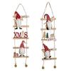 Wood Christmas Tree Ornament Movement Santa Climbing Ladder for Indoor and Outdoor Creative Holiday Office Decoration