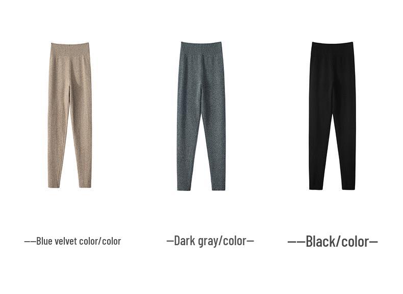 100% Pure Cashmere High-Waisted Slimming Leggings for Women - Ideal for Indoor/Outdoor Wear In Autumn/Winter, Warm & Body-Shaping Pants