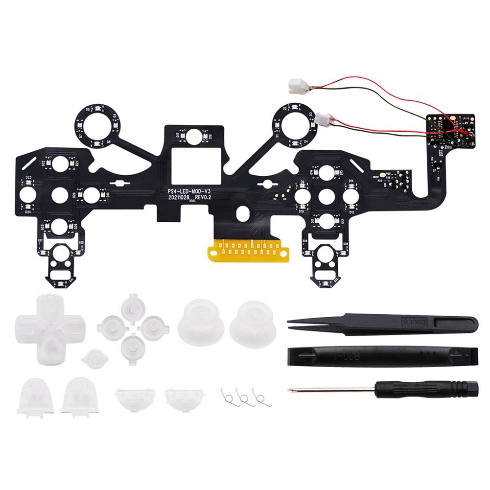 Pro PS4 DIY LED Bezdrátový Herní Ovladač Světelná Deska Díly Sada Herní Příslušenství