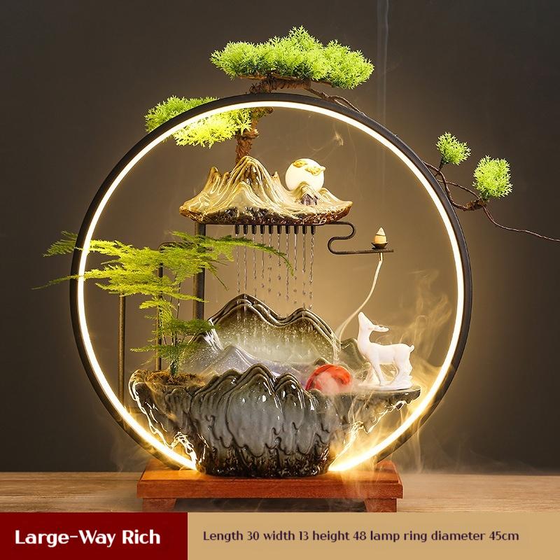 

Китайські прикраси з проточною водою для домашнього використання, циркулюючі водні дощові штори, зволожувачі повітря, конуси з ароматом та зворотним потоком