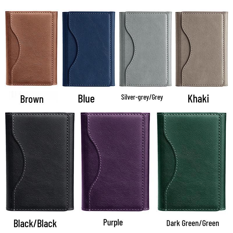 MagSafe Magnetic Tri-Fold Wallet Case for iPhone 16 with Multi-Card Slots and Stand