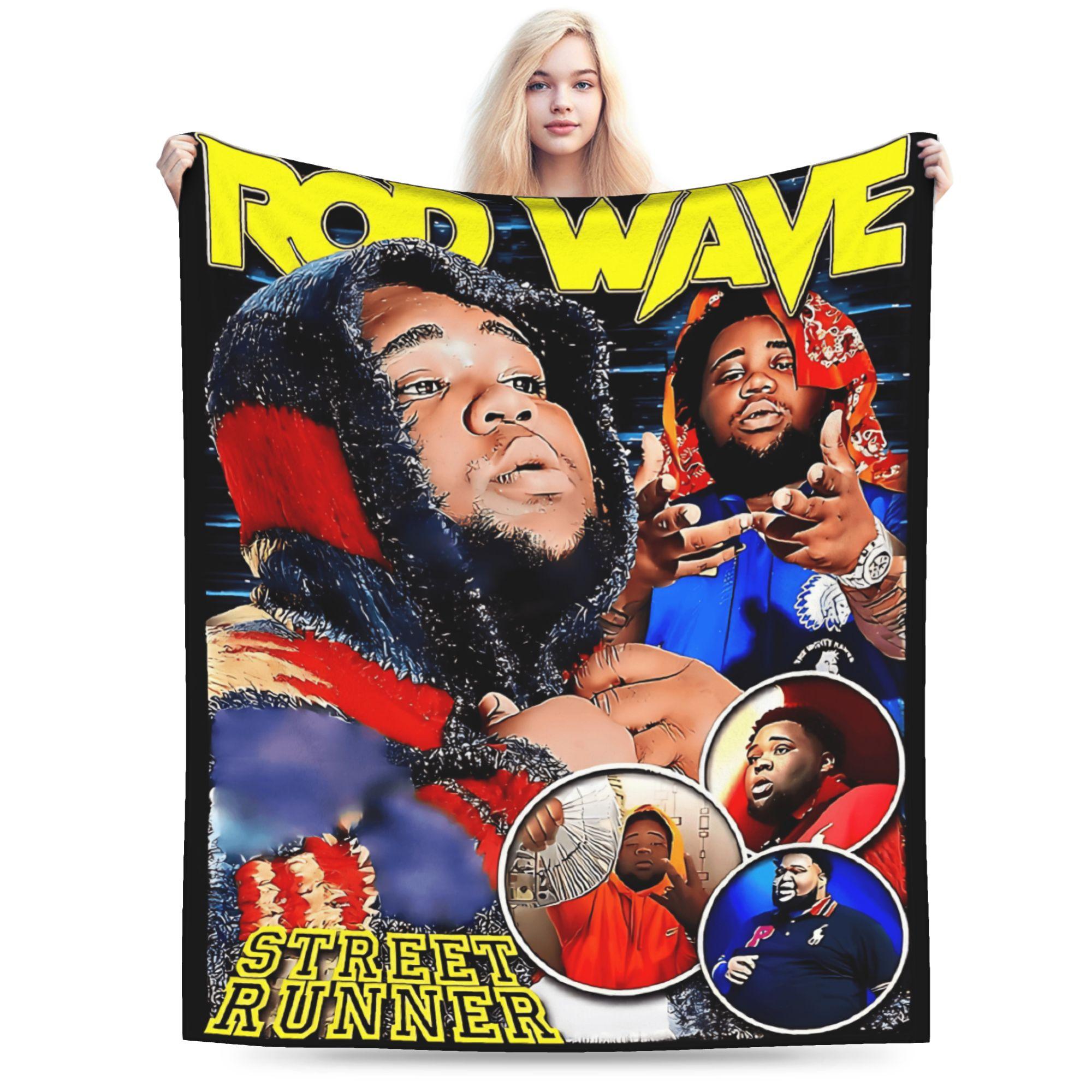 

Beautiful Mind Albums Covers Rod Wave Flannel Blanket Winter Warm Soft Throw Blanket for Child Home Bedspread Sofa Bed Cover 30x40in