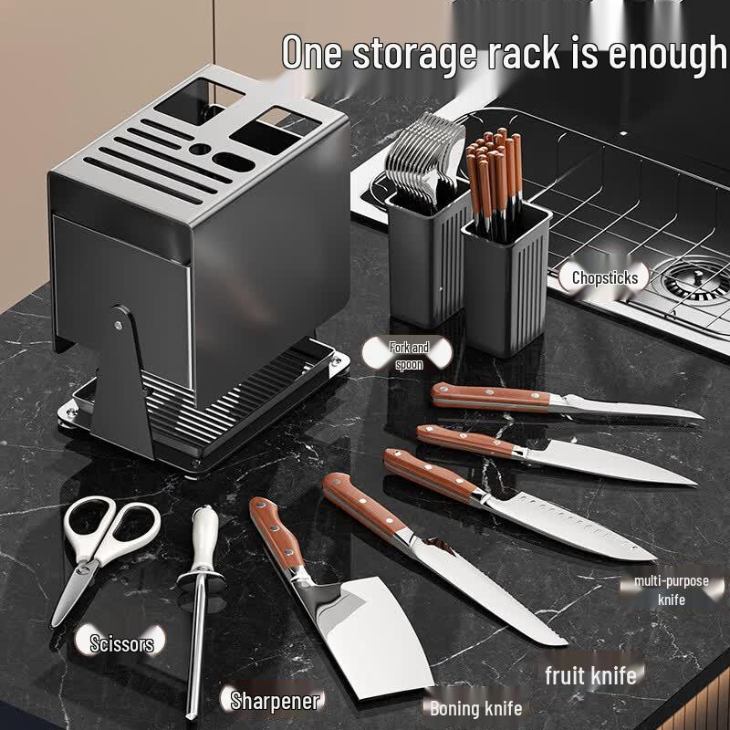 Brangdy Modern Carbon Steel Rotating Knife Holder