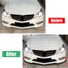 Para Mercedes Benz Clase E W207 C207 Coupé 2009-2012 Labio Divisor Spoiler Delantero Negro Mate Brillante Aspecto Fibra de Carbono