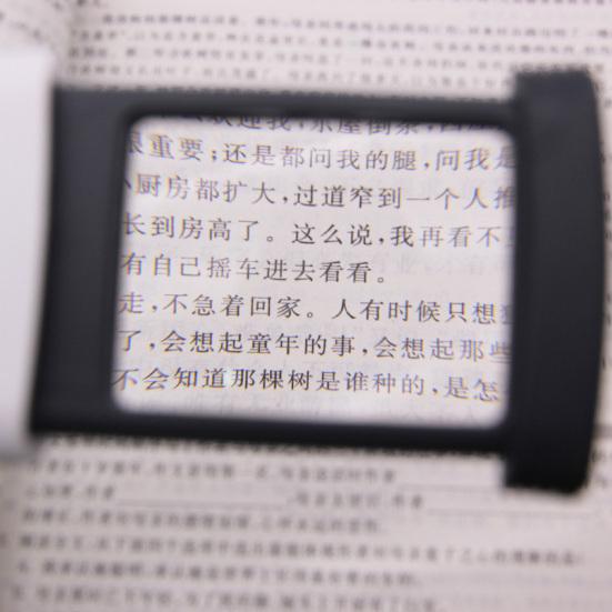 Magnifying Glass with LED Light Pull-Out Portable Magnifier Elderly Reading Pocket Loupe for Traveling