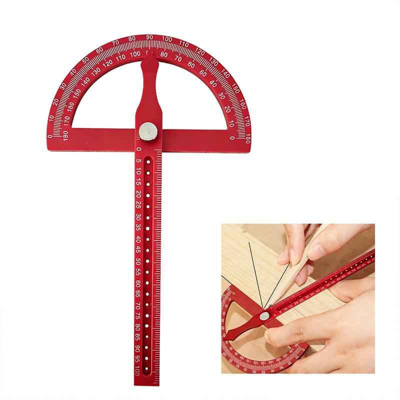 Multifunctional Protractor Woodworking Ruler for High-precision Angle Measurement Aluminum Alloy Protractor Angle Marking Ruler
