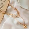 Women's 15K Gold-Plated Heart Pearl Layered Pearl Necklace