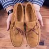 Men Mocassin Shoes Man Loafers Moccasins Mens Leather Casual Big Shoes Large Sneakers Gommino Driving Shoes Plus Size 47 Black