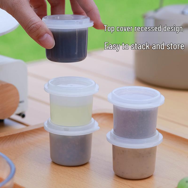 Malá opakovaně použitelná láhev na omáčku - Potravinářská stohovatelná nádoba pro skladování salátové zálivky a kečupu