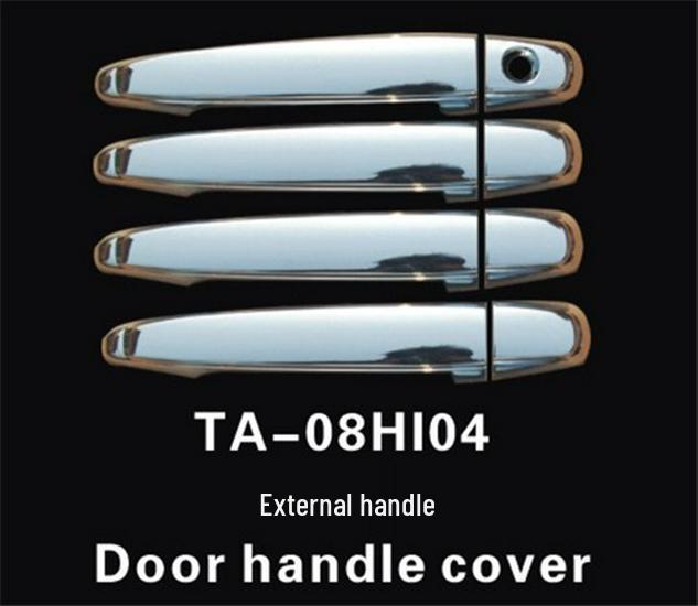 Fits 09-14 Toyota Highlander: ABS Electroplated Door Handle and Outer Door Bowl.