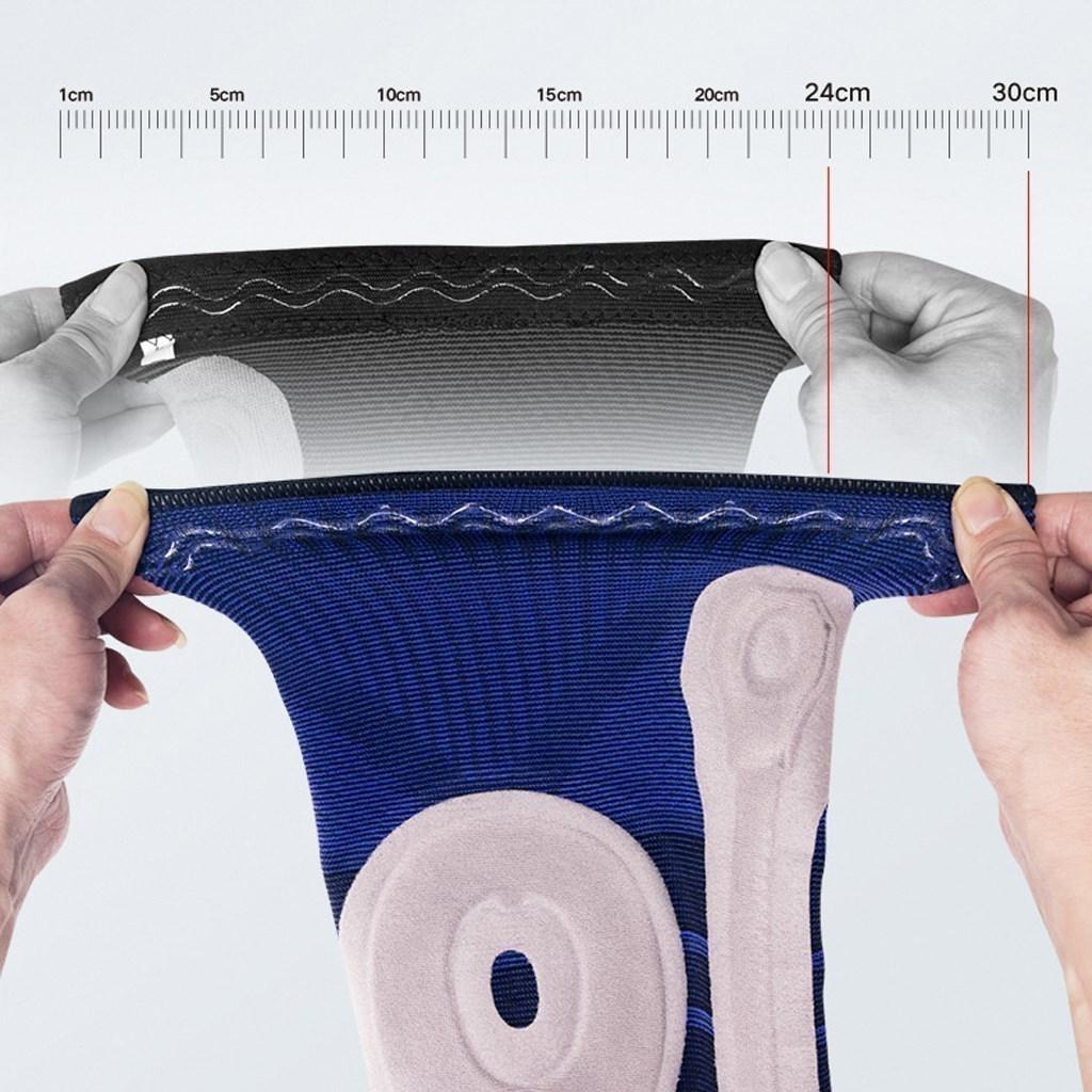 2PCS Elastic Silicon Padded Basketball Knee Pad Support Patella Brace Kneepad Fitness Gear Volleyball Sport Protector