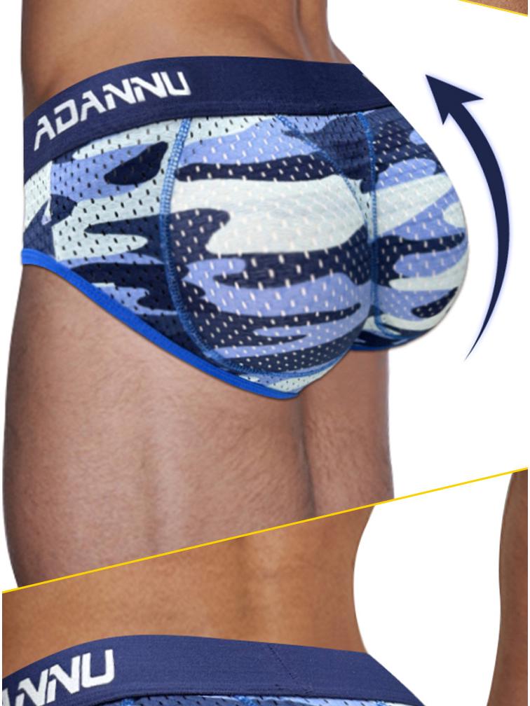 Temu Herren-Hüftlifting-Slip mit herausnehmbarem Cup und verschleißfestem Beindesign (AD730)