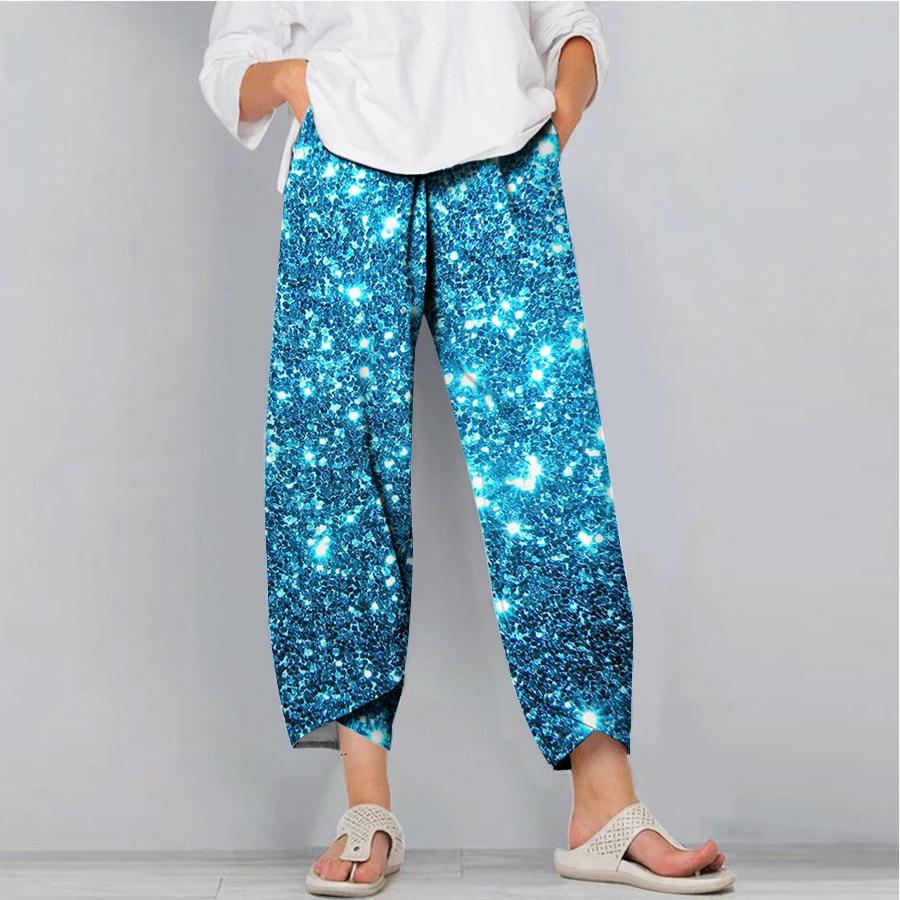 

Мужские модные повседневные брюки, свободные широкие брюки, рабочая одежда с карманами, блестящие брюки с принтом звездного неба