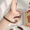 Double Ring Buckle Woven Mobile Phone Lanyard Women Men Universal Anti-Loss Keychains Pendant Wrist Short Straps Accessories
