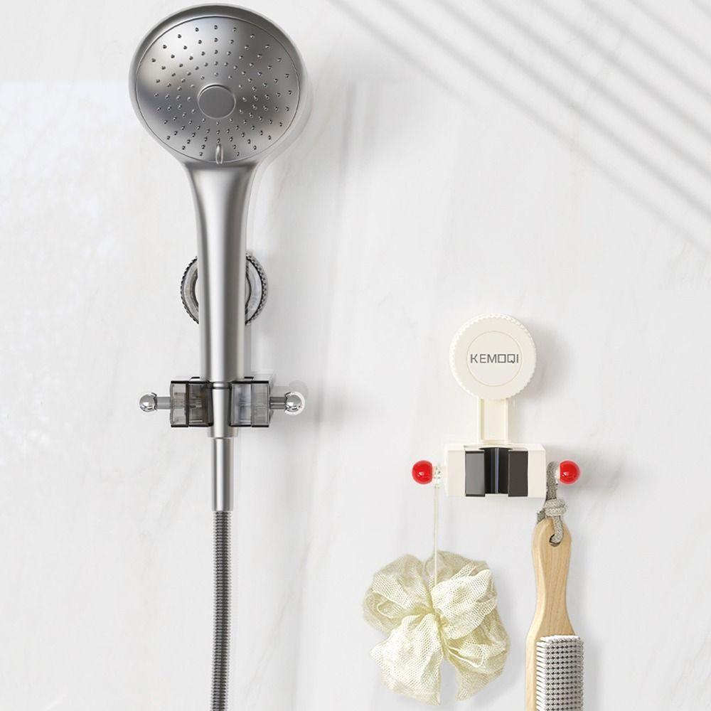 Adjustable Suction Cup Shower Head Holder No Drilling Shower Head Support Stand  Bathroom