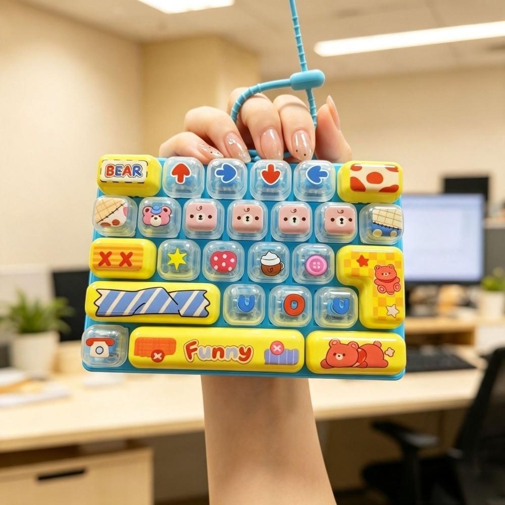 Hanging Mechanical Keyboard Toy 26 Keys Keyboard Keychain Toy Cute Bag Pendant Bag Charm